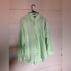 Chap’s Men's Light Green Button-Up Shirt XXL
